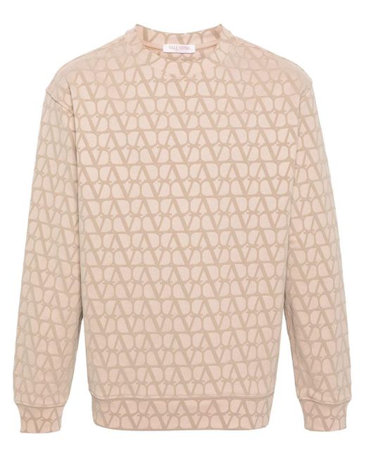 Valentino Garavani Natural Toile Iconographe-print Cotton Sweatshirt for men