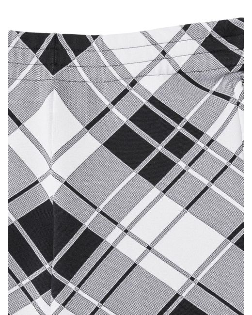 Burberry Halbhohe Shorts mit Check-Print in Gray für Herren