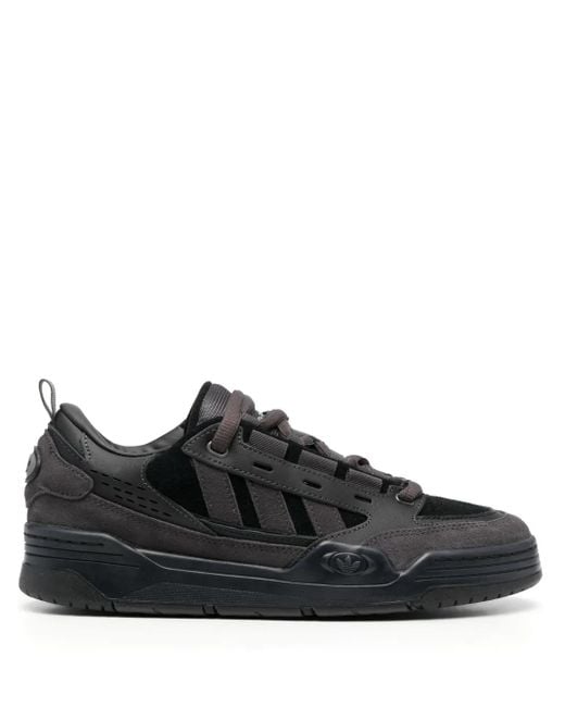 Adidas Black Adi2000 Panelled Suede Sneakers