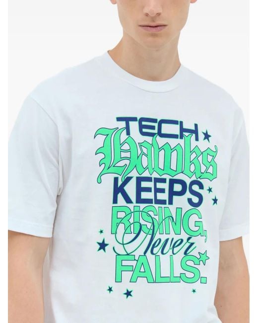 Ice & Techno Black Crew-Neck Graphic-Print T-Shirt for men