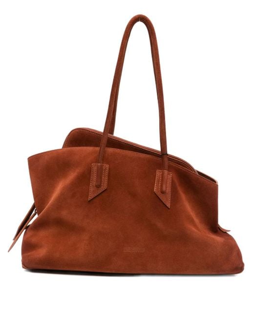 Sac Porté Épaule La Passegiata Médium The Attico en coloris Brown