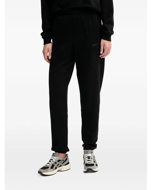 DKNY Black Logo-Detail Track Pants