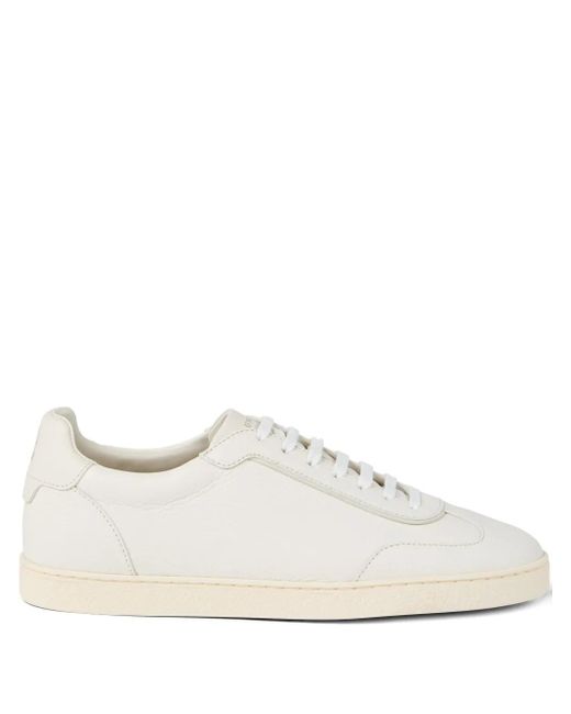 メンズ Brunello Cucinelli レザースニーカー White