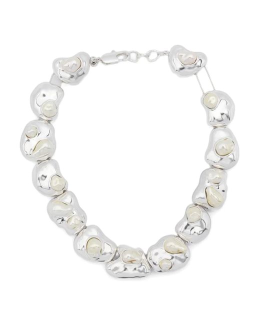Ryenn's Eyes White X Quentin Jones Sculpted Statement Necklace