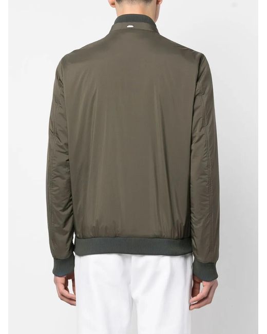 Herno Green Zip-Fastening Bomber Jacket for men
