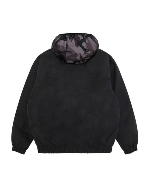 Aape By A Bathing Ape Black Logo-Patch Hooded Jacket for men