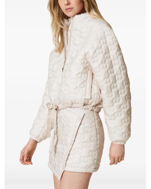 Twinset Natural Oval T Quilted Puffer Jacket