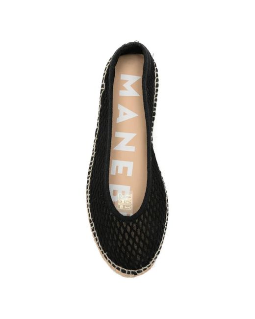 Manebí Black Mesh Espadrilles