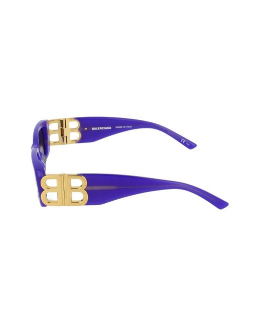 Balenciaga Blue Rectangle-Frame Sunglasses