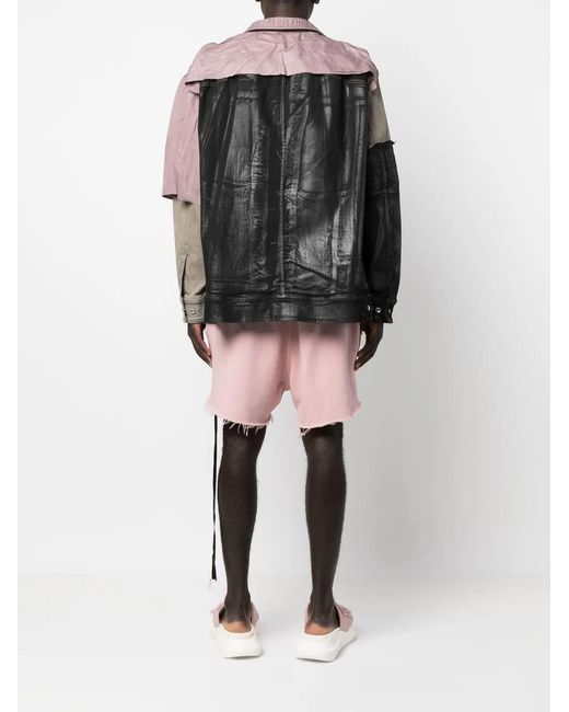Rick Owens Black Jumbo Worker Patchwork Jacket for men