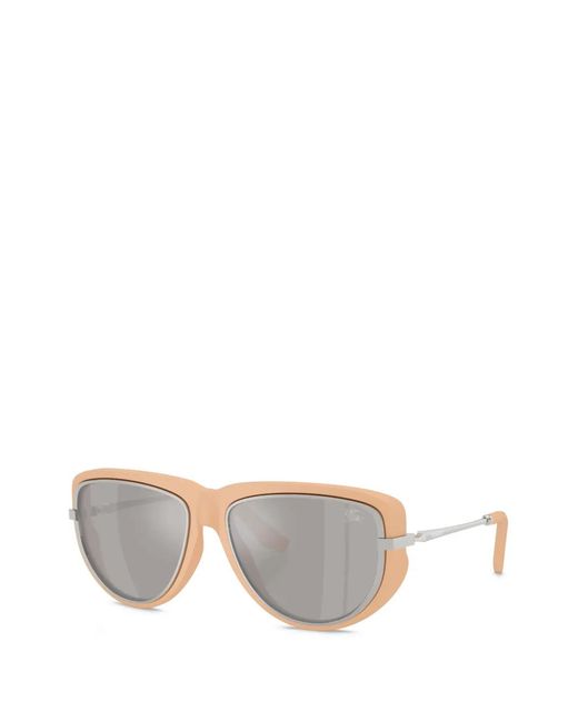 Burberry Gray Geometric-Frame Sunglasses