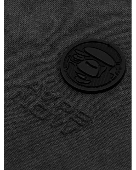 Aape By A Bathing Ape Black Crewneck Logo T-Shirt for men