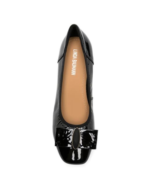Linda Baumann Black Bow-Detail Pumps