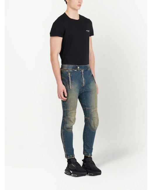 Balmain Blue Skinny Jeans for men