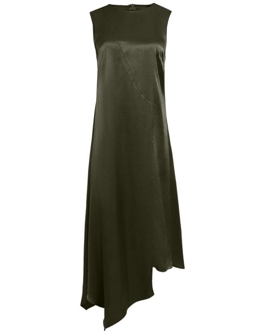 UMA | Raquel Davidowicz Green Asymmetric Midi Dress