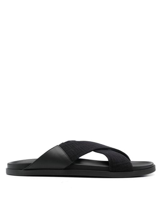 Givenchy Black 4g Crossover-strap Sandals for men