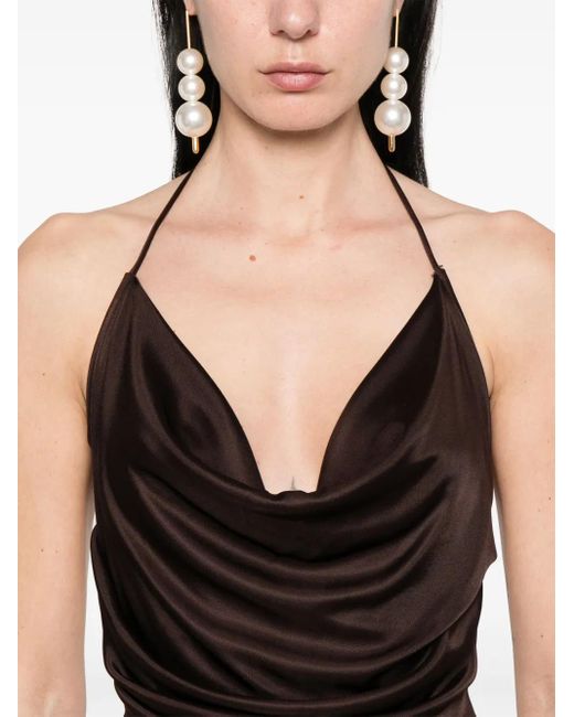 Elisabetta Franchi オープンバック ドレス Black
