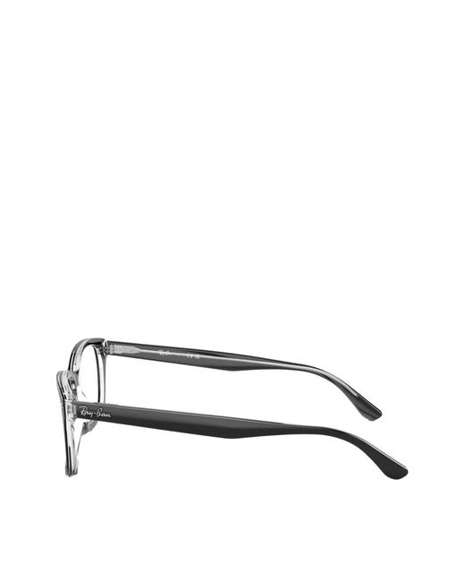 Ray-Ban Black Rectangle-Frame Glasses