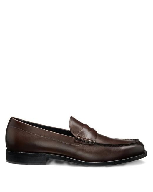 Boss Brown Penny Leather Loafers for men
