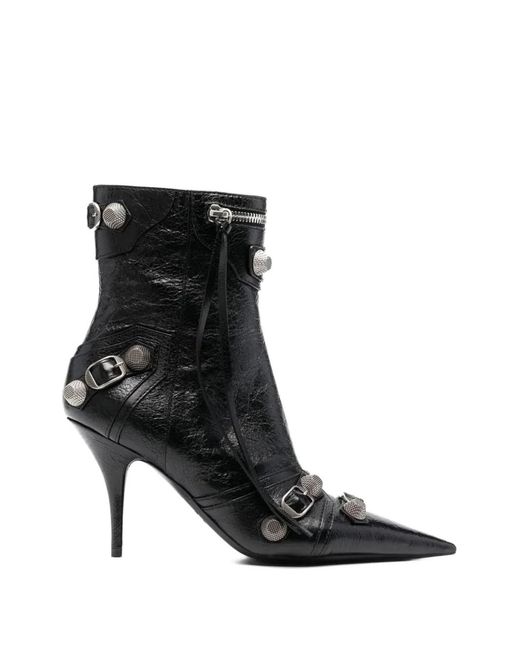 Balenciaga Black Studded Ankle Boots