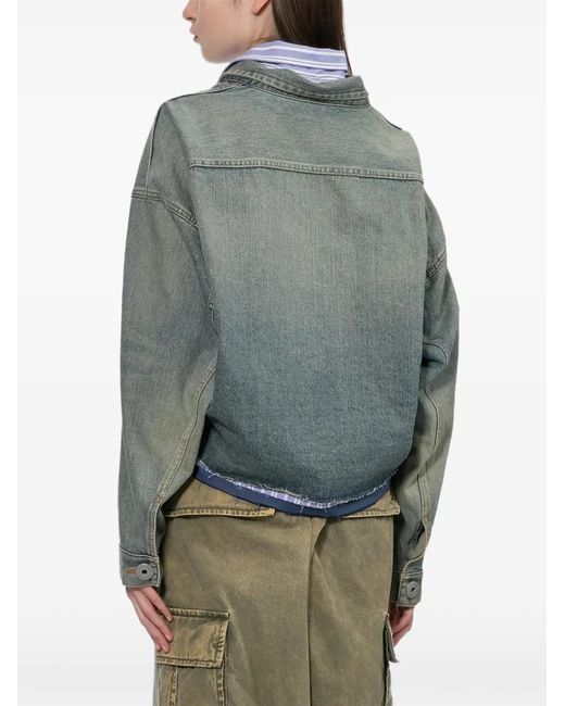 Maison Mihara Yasuhiro Blue Layered Denim Jacket