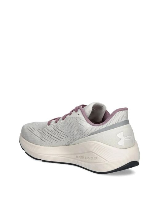 Under Armour White Perforated-Detail Sneakers