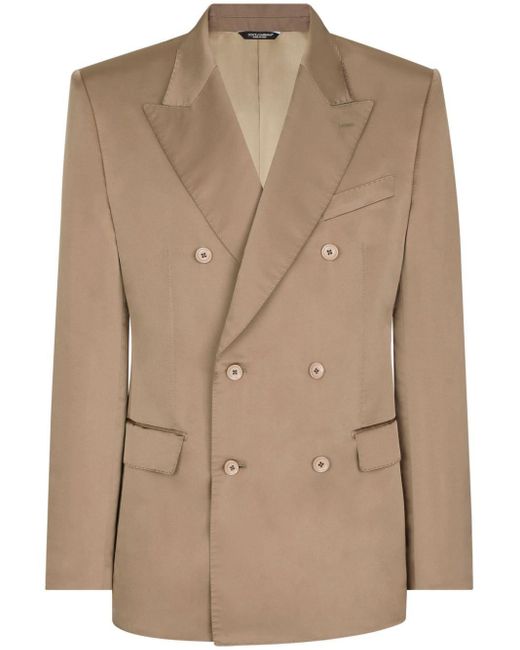 Dolce & Gabbana Natural Duchesse Double-breasted Blazer for men