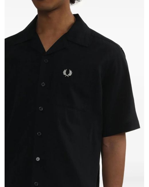 Camicia di Fred Perry in Black da Uomo