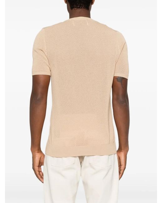 Amaranto Natural Open-Knit T-Shirt for men