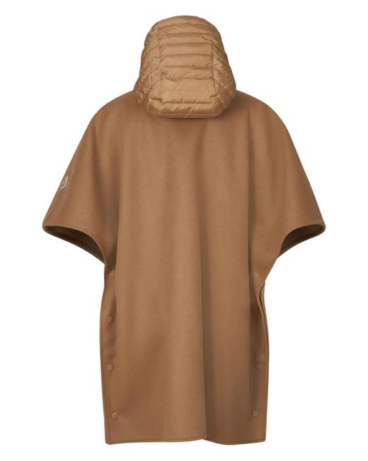 Moncler Brown Hooded Cape