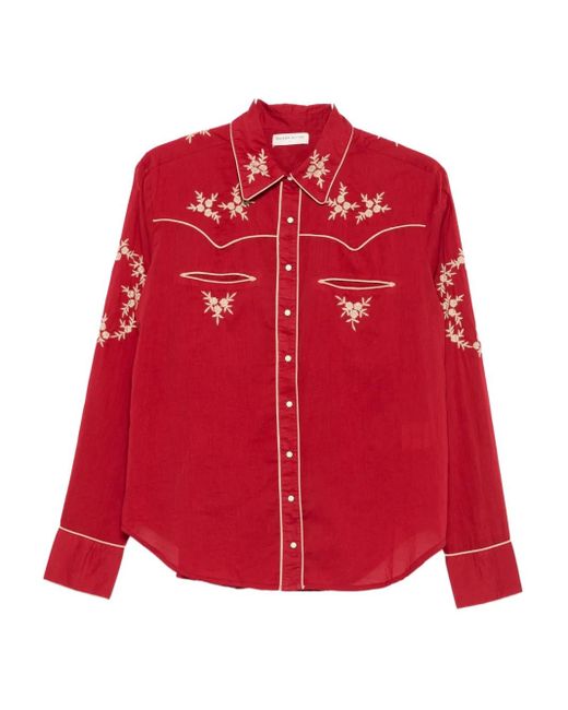MAISON HOTEL Rodeo Floral-Embroidered Shirt
