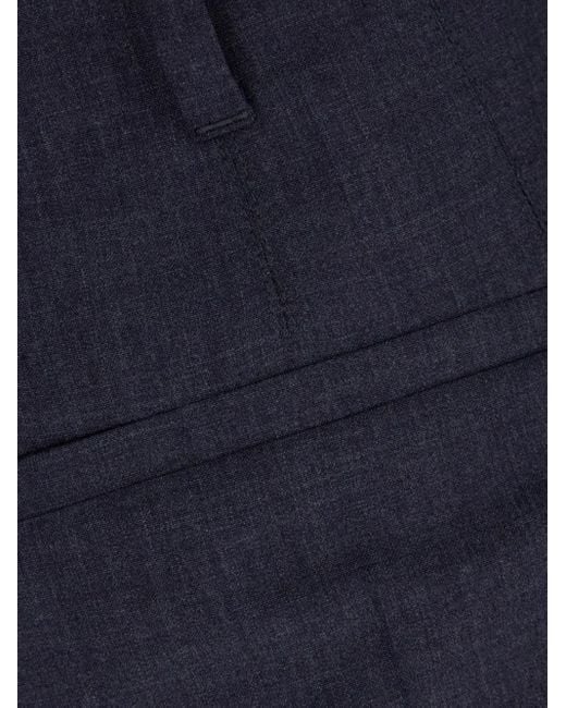 Givenchy Blue High-Waisted Wool Shorts