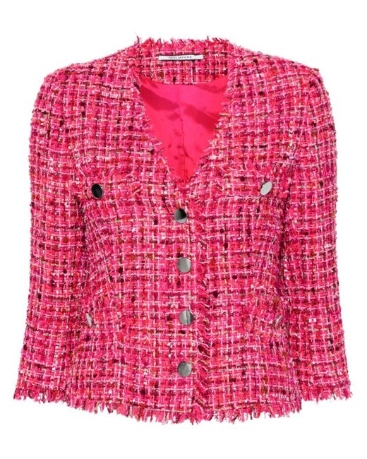 Tagliatore Pink Dharma Tweed Jacket
