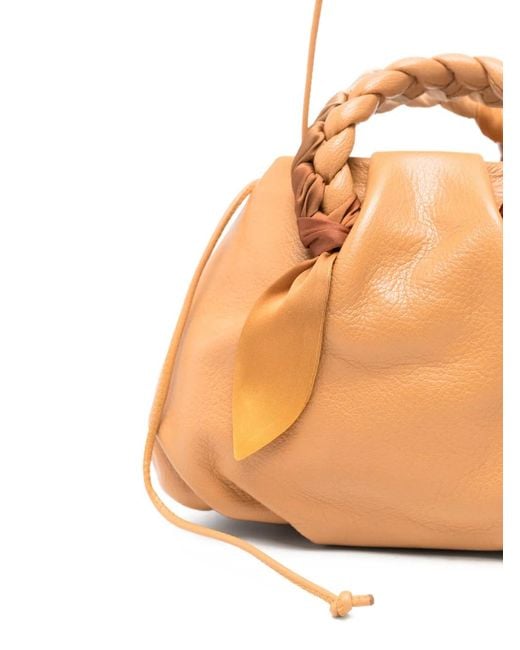 Hereu Pink Bombon Foulard Braided-Handle Tote Bag