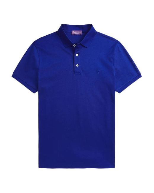 Ralph Lauren Blue Logo-Embroidered Polo Shirt for men