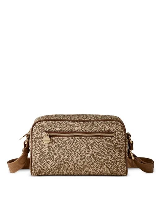 Bolso De Hombro Con Motivo Texturizado Borbonese de color Brown