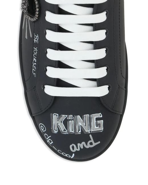 Sneakers Portofino Dolce & Gabbana de hombre de color Black