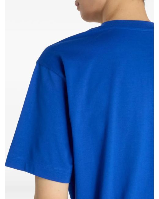 New Balance Blue Logo-Embroidered T-Shirt for men