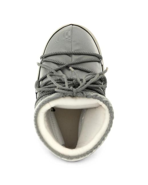 Moon Boot Gray Icon Low Glance Satin Boots