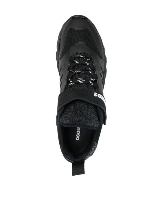 DSquared² Black Ibra Run Ds2 Low-Top Sneakers for men