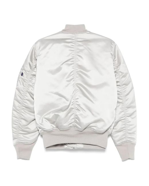 Alpha Industries White Base Bomber Jacket