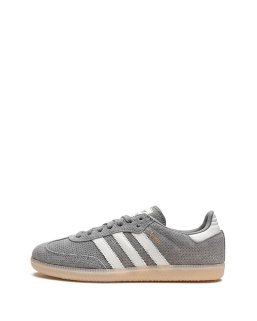 Adidas Gray Samba OG Grey Bliss Orange Sneakers