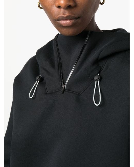 Nike Black Drawstring Zip-Up Hoodie