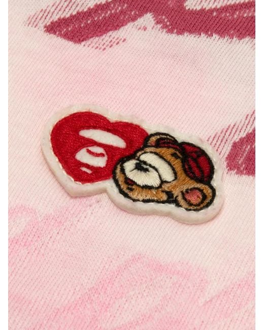 Aape By A Bathing Ape Pink Printed Patch T-Shirt