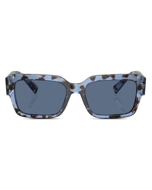 Dolce & Gabbana Blue Sharped Rectangle-frame Sunglasses for men