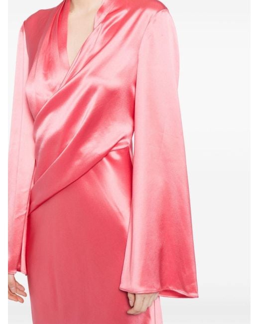 Acler Pink Picadilly Satin Dress