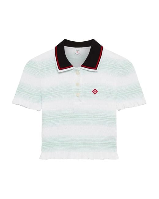 Casablanca ストライプ スモックトップ White