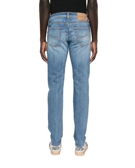 Jacob Cohen Blue Nick Slim-Fit Denim Jeans for men