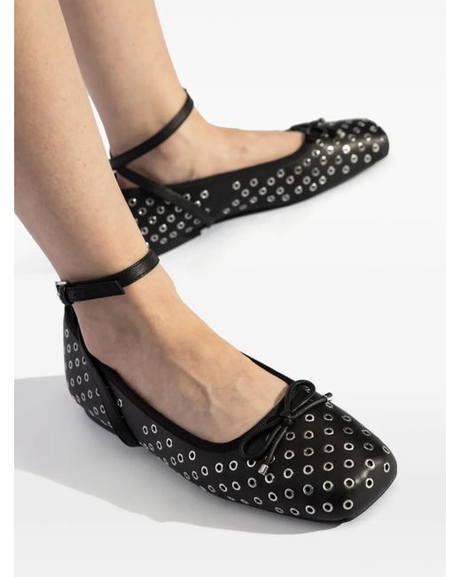 MICHAEL Michael Kors Black Colette Ballerina With Eyelets
