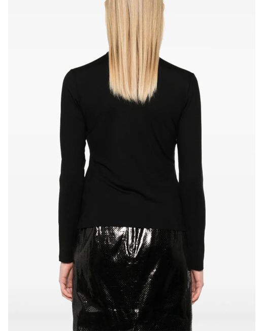 Emporio Armani モックネック トップ Black